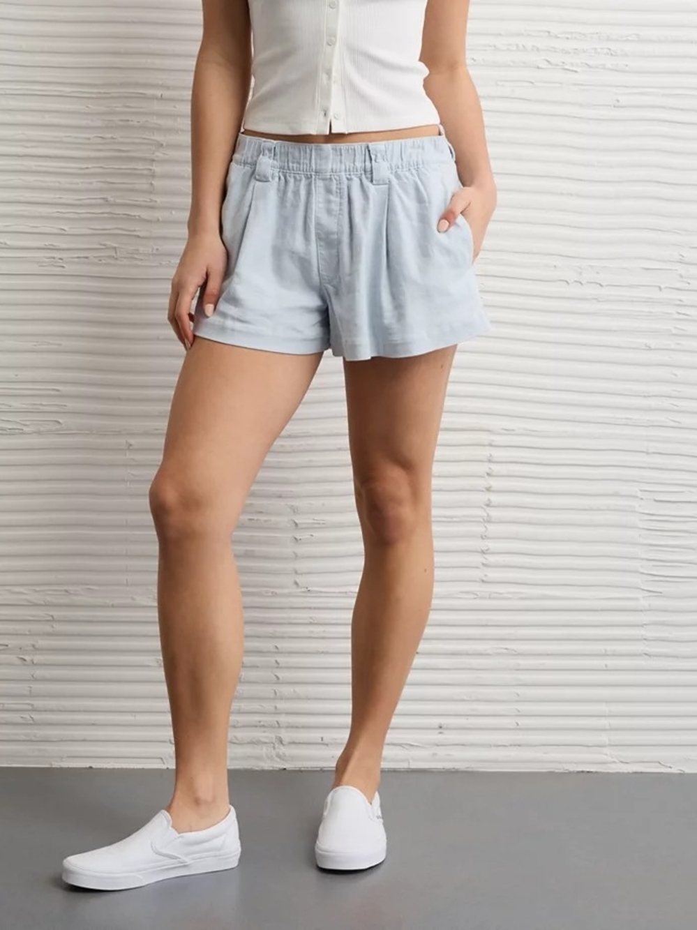 NWT AE stretch high waisted pleated trouser short